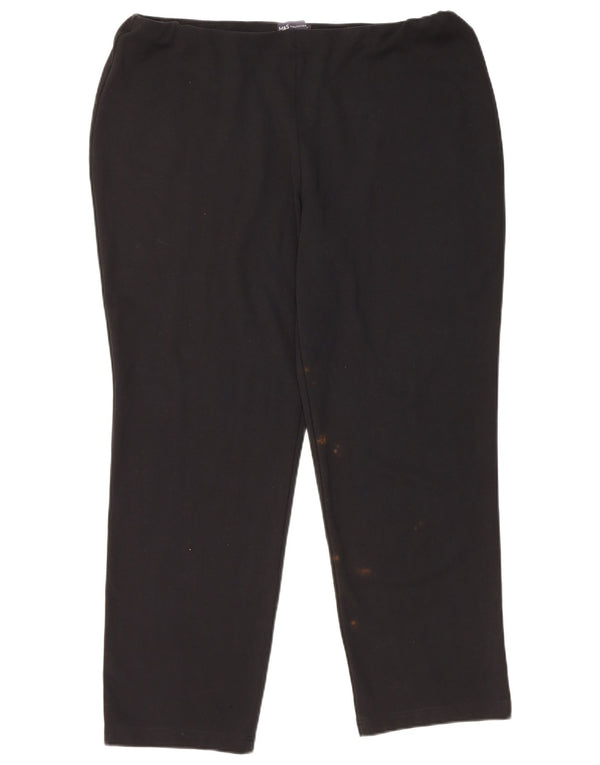 Marks & Spencer Damskie proste spodnie codzienne UK 18 XL W36 L27 Czarne