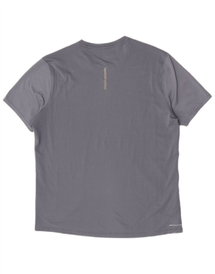 Męski T-shirt z krótkim rękawem Nike, duży, niebieski, nakrapiany poliester
