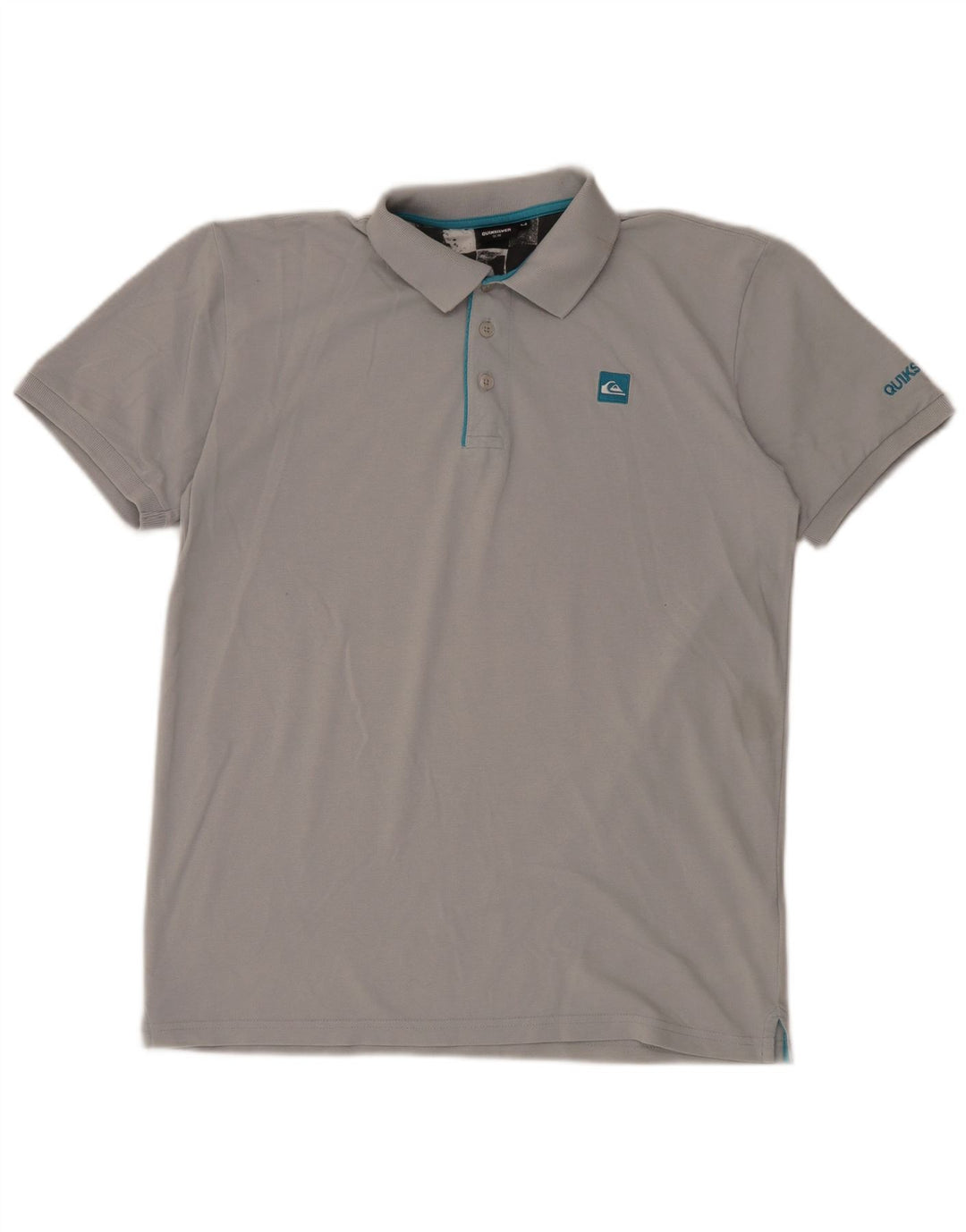 Męska koszulka polo Quiksilver Slim Fit, średnioszara, bawełniana