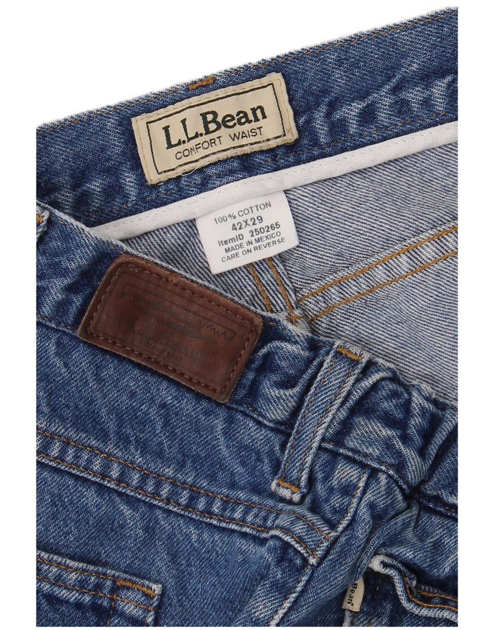 L.L.BEAN Męskie proste dżinsy W42 L29 Niebieskie bawełniane