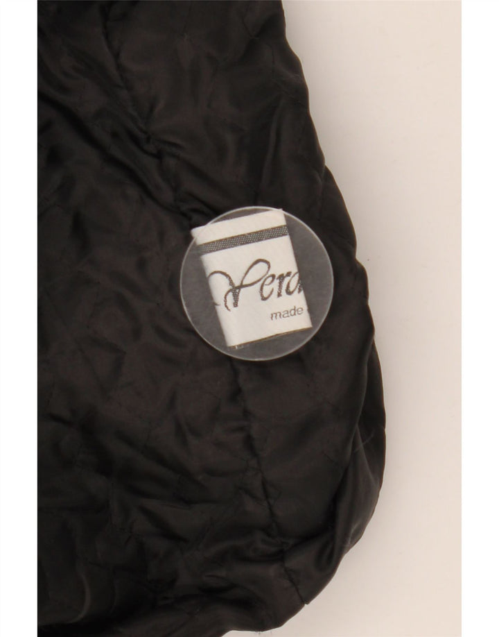 Vintage męska kurtka skórzana IT 52 XL czarna skóra