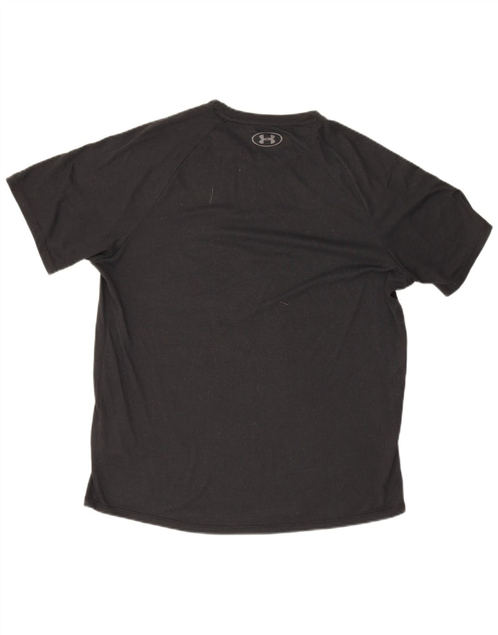 Under Armour Męski T-shirt Top, średni czarny poliester