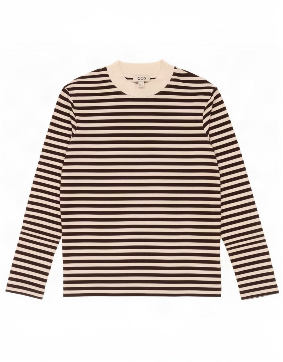 Cos Damski top oversize z długim rękawem, UK 10, małe, czarne, bawełniane paski