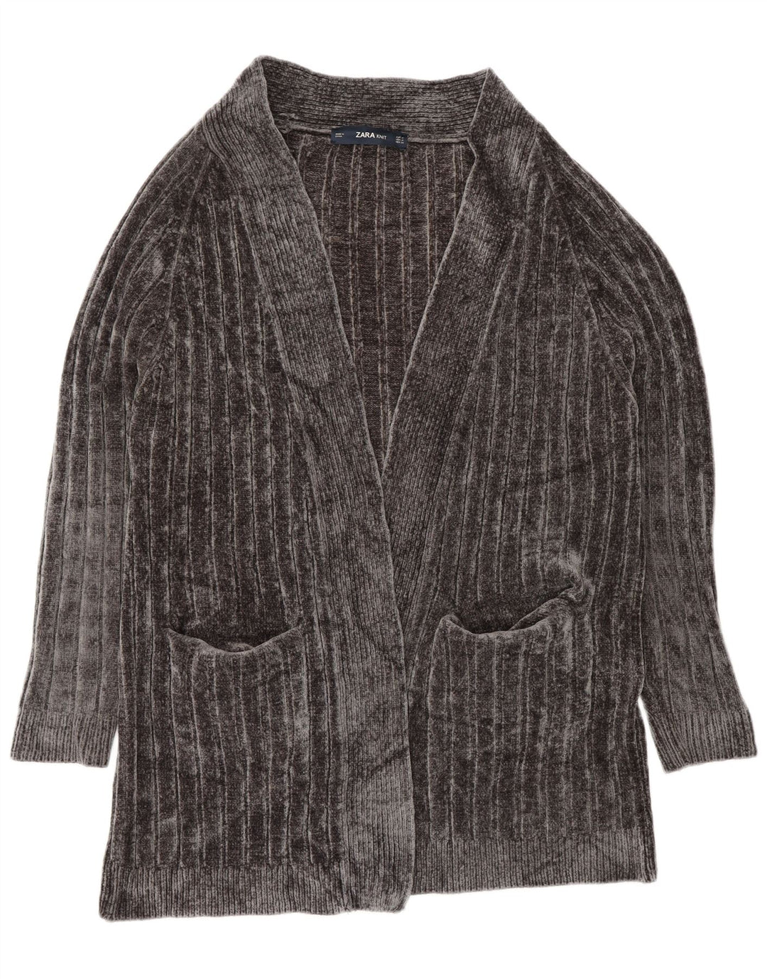 Damski sweter oversize z długim rękawem Zara, UK 14, średni szary