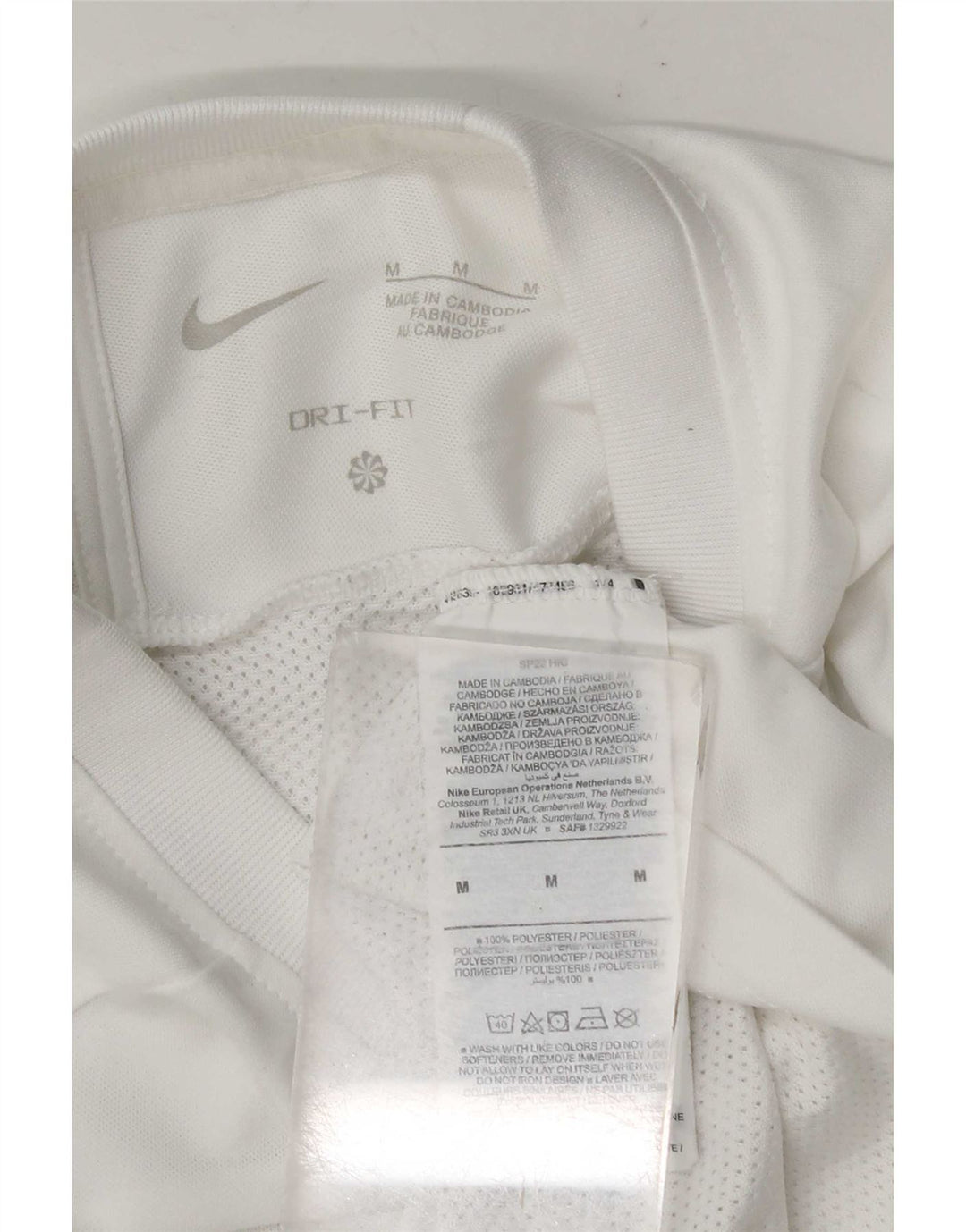 Męska koszulka Nike Dri Fit Top z poliestru w kolorze średniej bieli