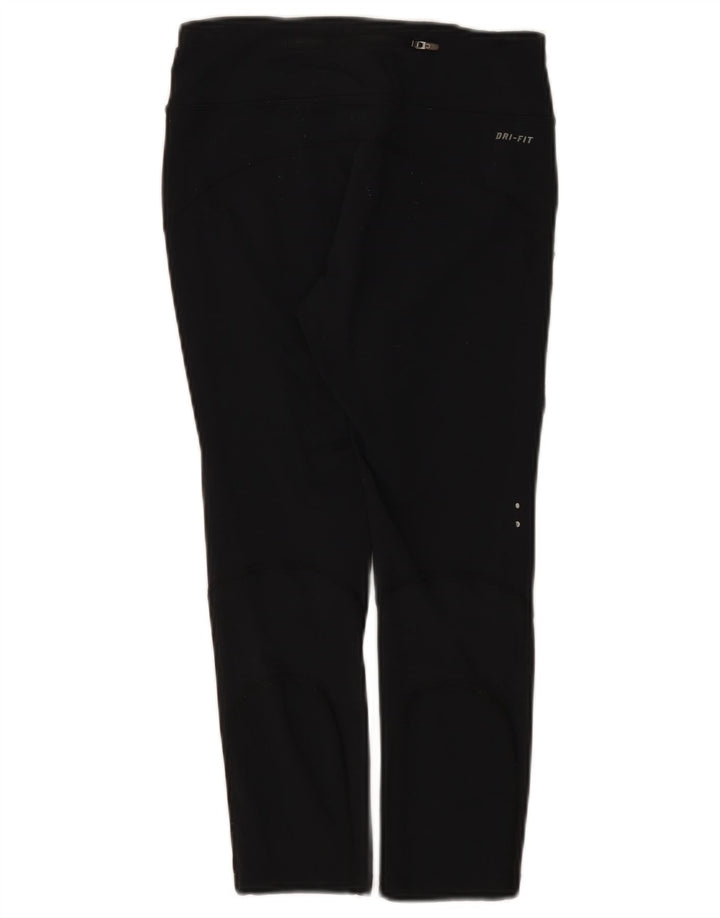 Damskie legginsy Nike Dri Fit Capri UK 8, małe, czarne nylonowe