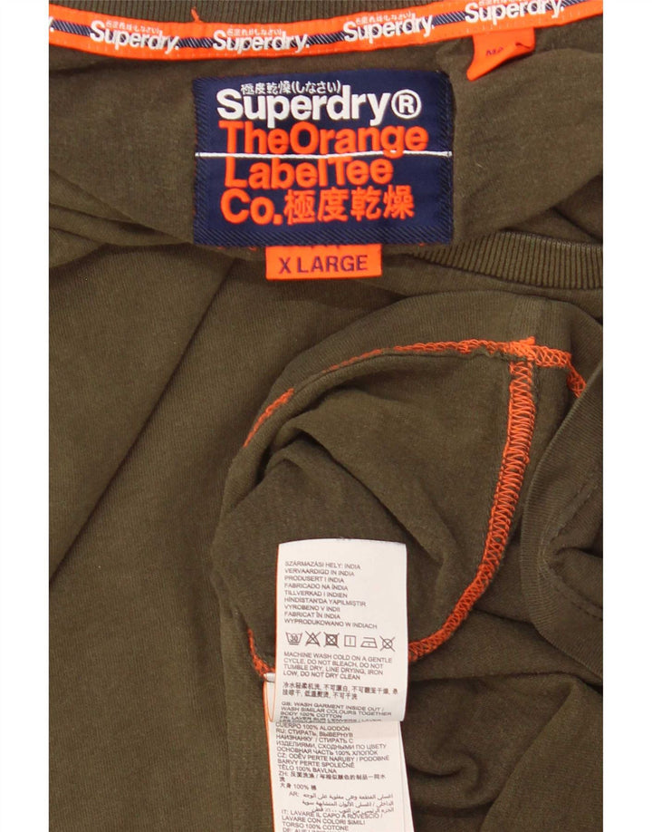 T-shirt męski Superdry, bawełniany, XL, khaki