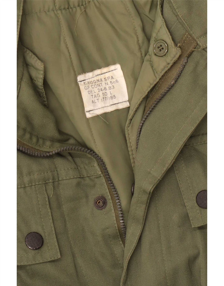 Vintage męska kurtka parka IT 50 Large Khaki