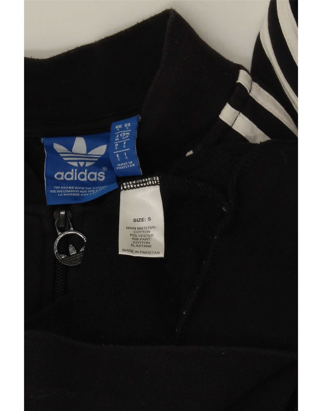 Adidas Męska bluza dresowa, mała, czarna, bawełniana