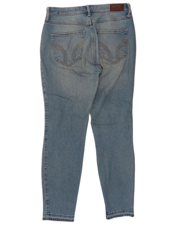 Damskie dżinsy rurki Hollister z wysokim stanem US 5 Small W27 L26 Niebieskie bawełniane