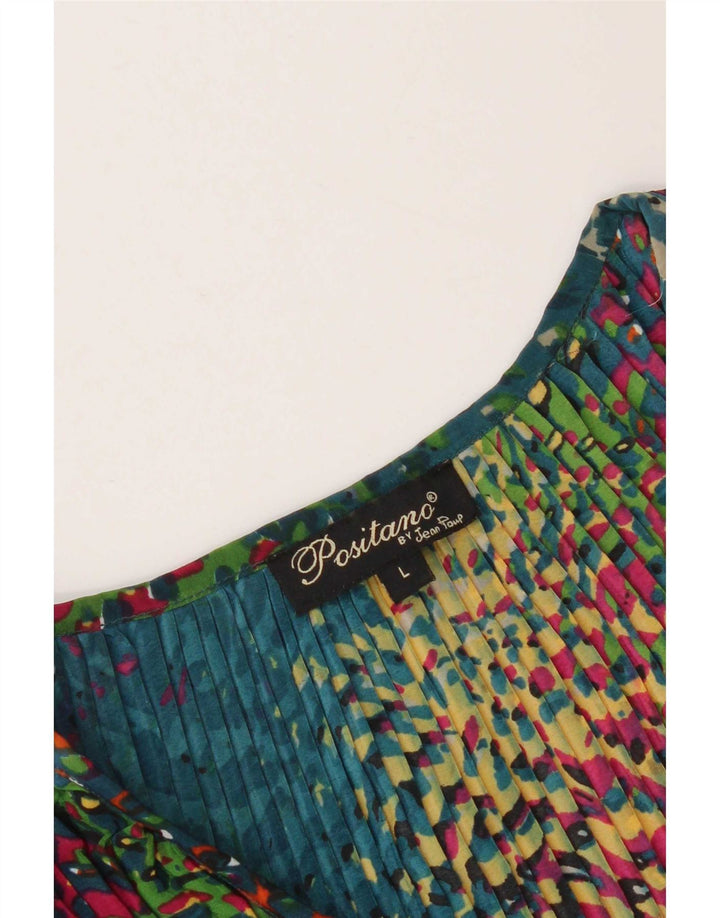 Positano by Jean Paul Damska sukienka o linii A w abstrakcyjny wzór UK 16 Large Mult
