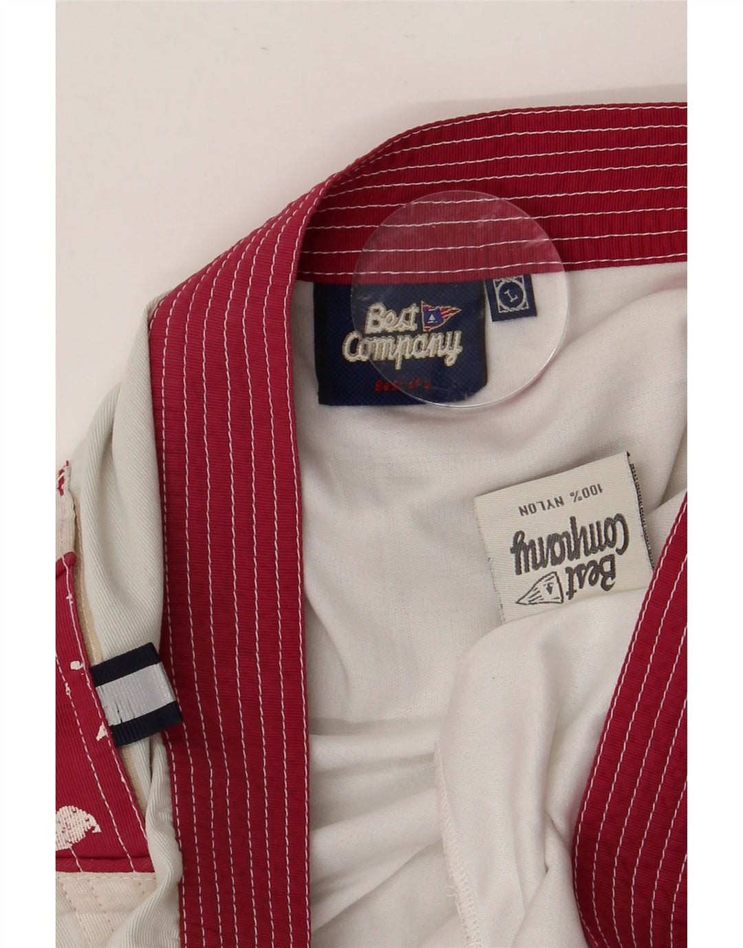 Męskie spodenki kąpielowe BEST COMPANY, duże, białe, kwiatowe nylony