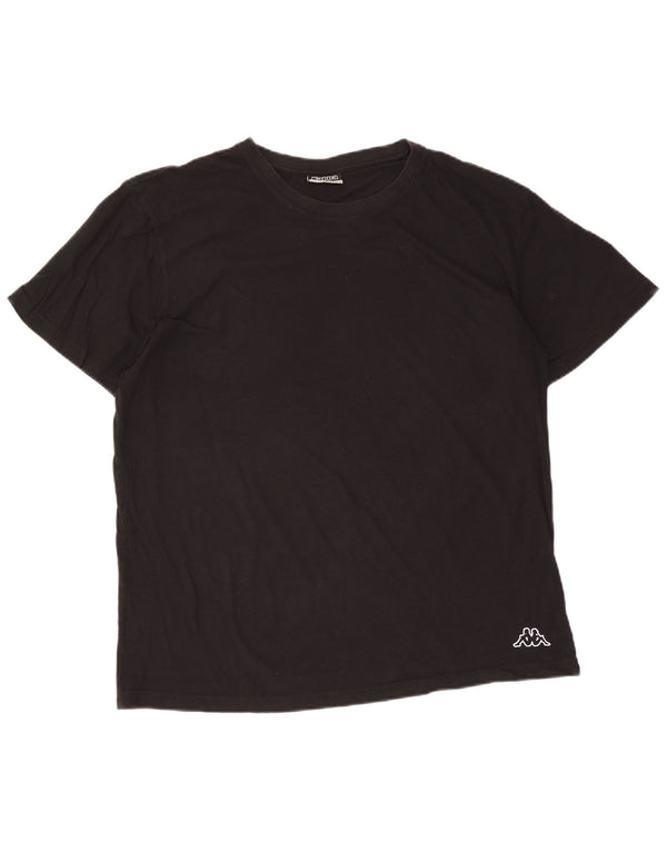 Koszulka męska Kappa Top 2XL Czarna bawełna