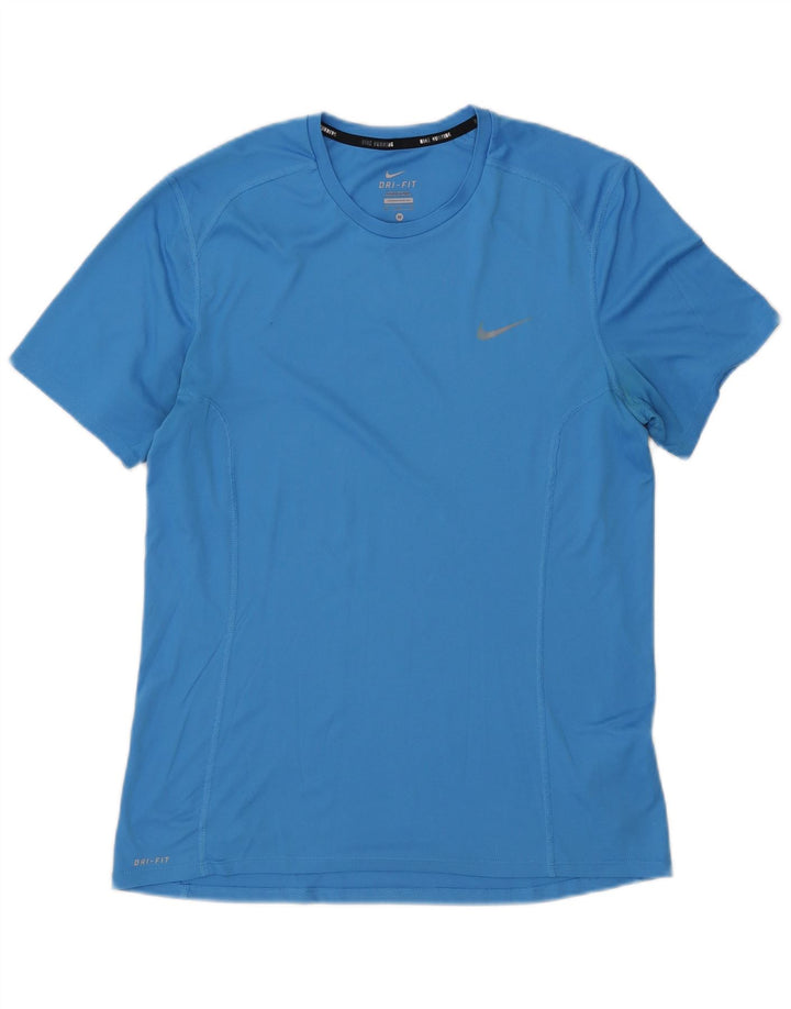 Męska koszulka Nike Dri Fit Top, średni niebieski poliester