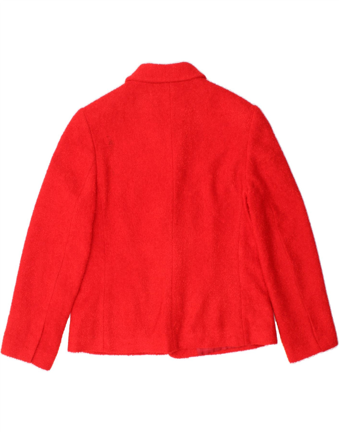 VINTAGE Womens 5 Button Blazer Jacket UK 12 Medium Red Acetate Vintage Vintage and Second-Hand Vintage from Messina Hembry 