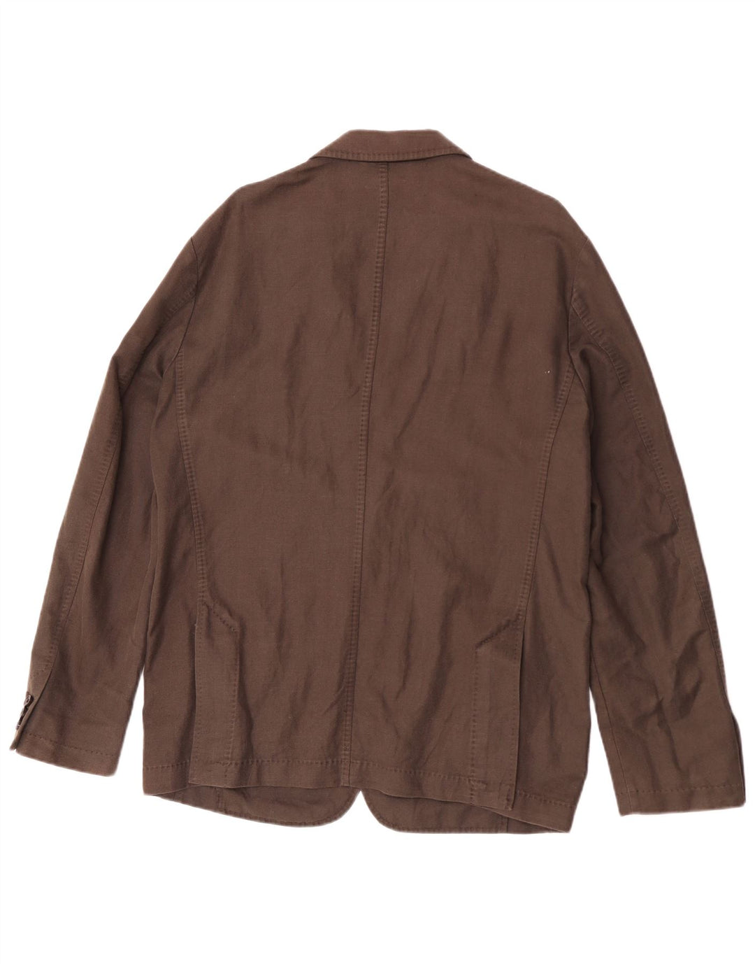 Męska marynarka zapinana na 2 guziki Hugo Boss EU 52 XL, brązowa lniana