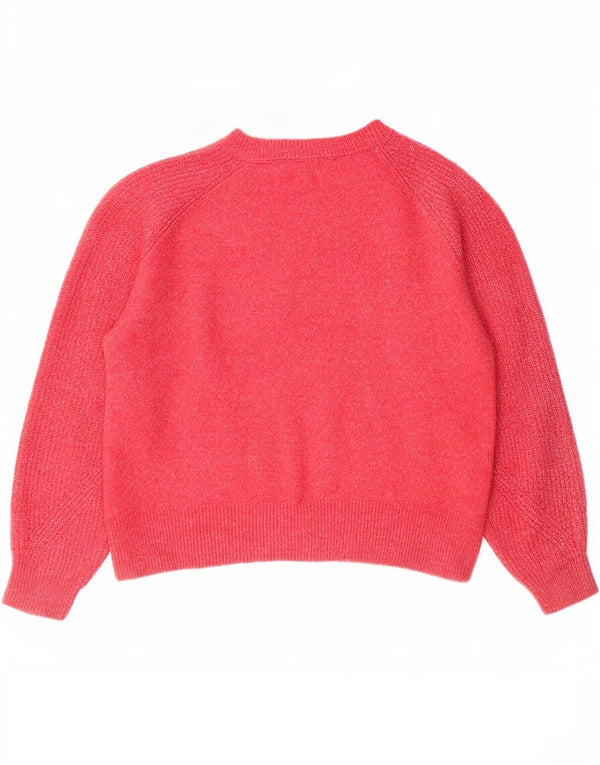 Marks & Spencer Damski sweter z okrągłym dekoltem, UK 14, średni, różowy, nakrapiany