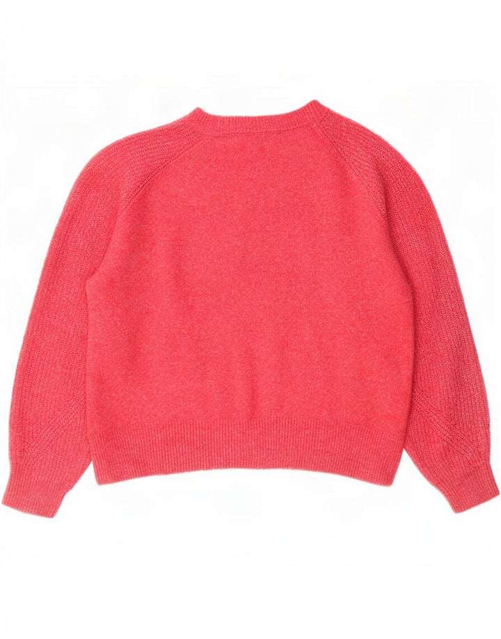 Marks & Spencer Damski sweter z okrągłym dekoltem, UK 14, średni, różowy, nakrapiany