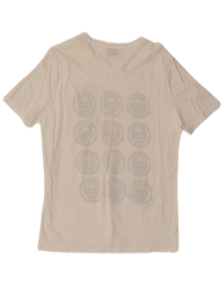 Męski T-shirt z grafiką Dondup, średni biały