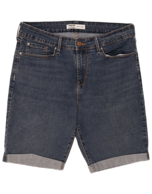 Damskie spodenki jeansowe Levi's Signature Bermudy US 12, duże, W31, niebieska bawełna