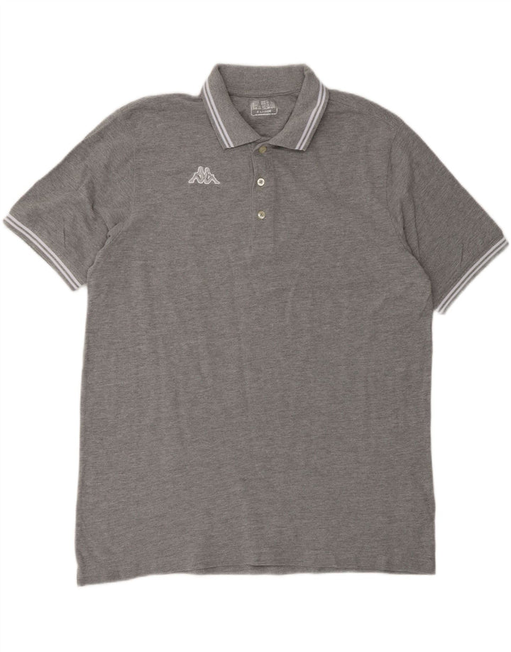KAPPA Mens Polo Shirt XL Grey Cotton Vintage Kappa and Second-Hand Kappa from Messina Hembry 