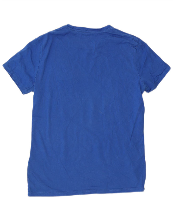 Męski T-shirt z grafiką Superdry, duży, niebieski, bawełniany