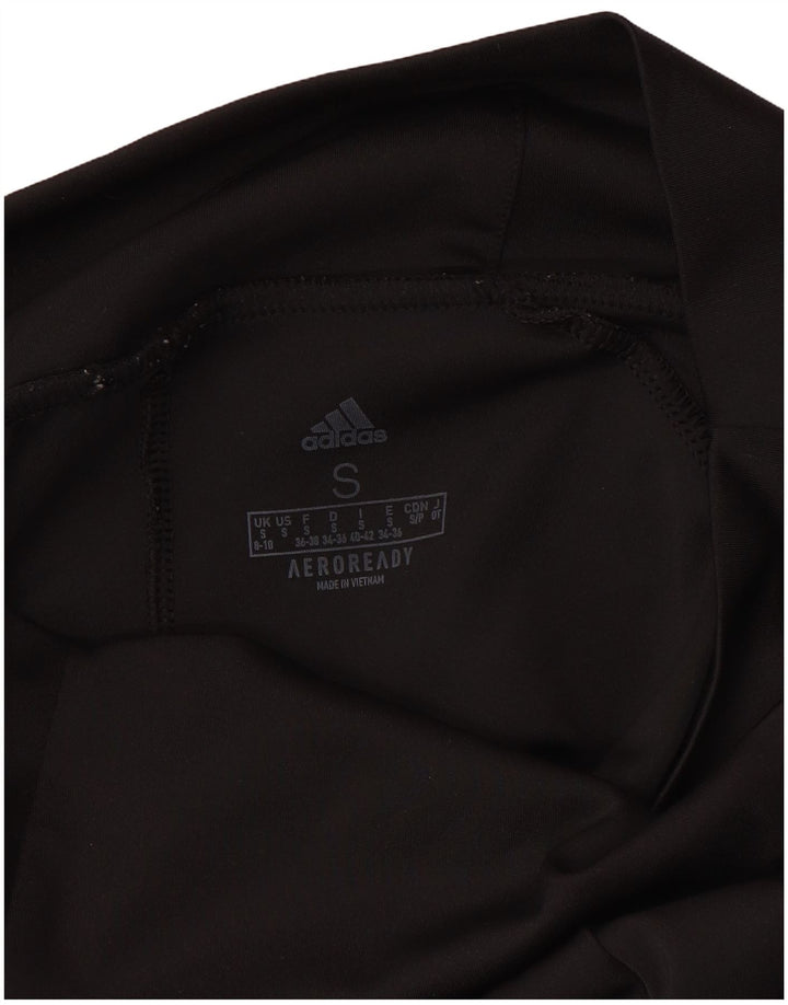 ADIDAS Womens Aeroready Leggings UK 8/10 Small  Black Polyester