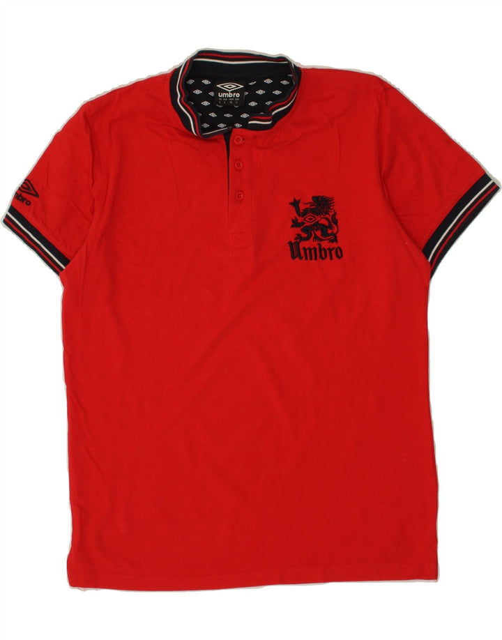 UMBRO Mens Polo Shirt Large Red Vintage Umbro and Second-Hand Umbro from Messina Hembry 