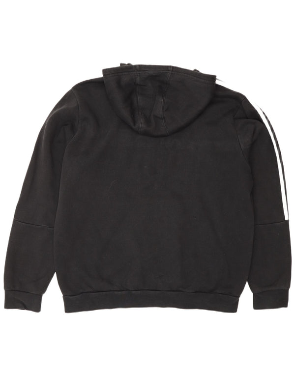 Adidas Męska bluza z kapturem z grafiką XL, czarna, bawełniana, sportowa