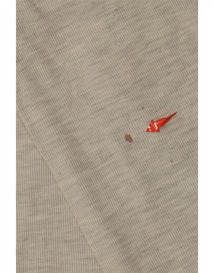 Męska koszulka polo Island Port z długim rękawem i zamkiem błyskawicznym XL, szara, nakrapiana