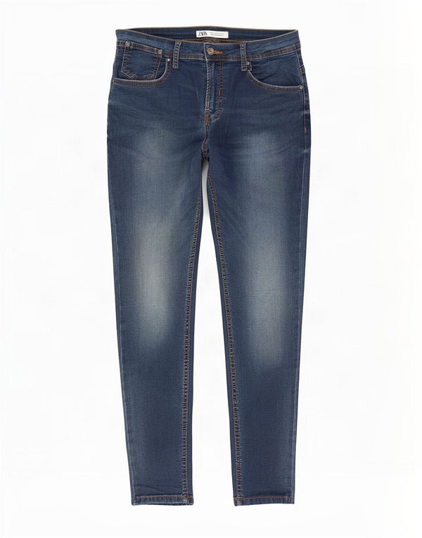 Męskie jeansy Zara Slim EU 42 Large W32 L29 Niebieskie bawełniane