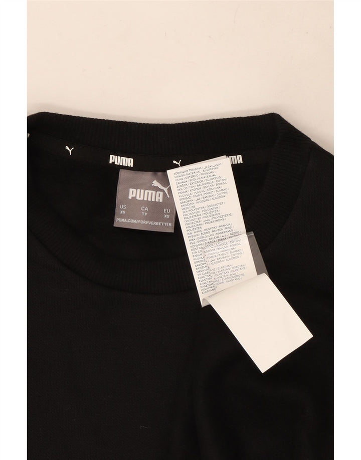 Męska bluza z grafiką Puma, sweter XS, czarna bawełna
