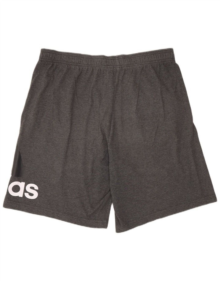 Męskie spodenki sportowe Adidas Graphic, duże, szare, bawełniane