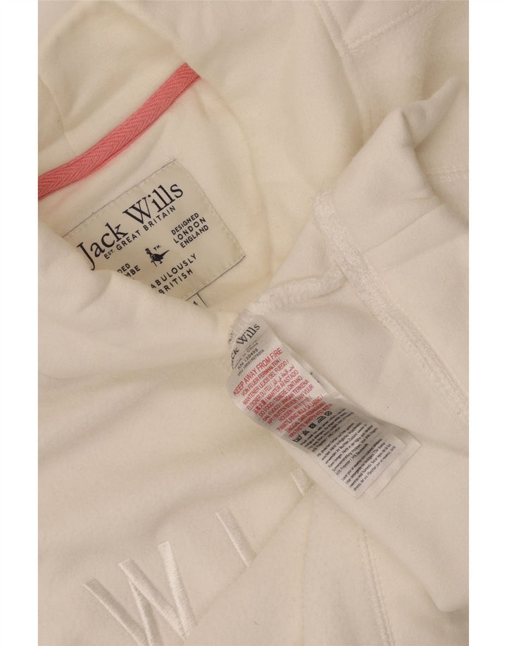 Damska bluza Jack Wills Crop Graphic Jumper UK 14, duża biała