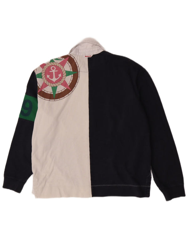 Damska koszulka polo do rugby Gant z grafiką UK 14, średnia, wielokolorowa, z blokami kolorów