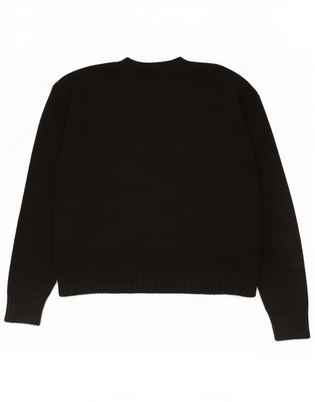 Damski sweter oversize z okrągłym dekoltem Zara UK 10, mały, czarny poliester