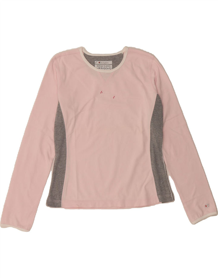 CHAMPION Womens Heritage Classics Top Long Sleeve UK 16 Large Pink Vintage Champion and Second-Hand Champion from Messina Hembry 