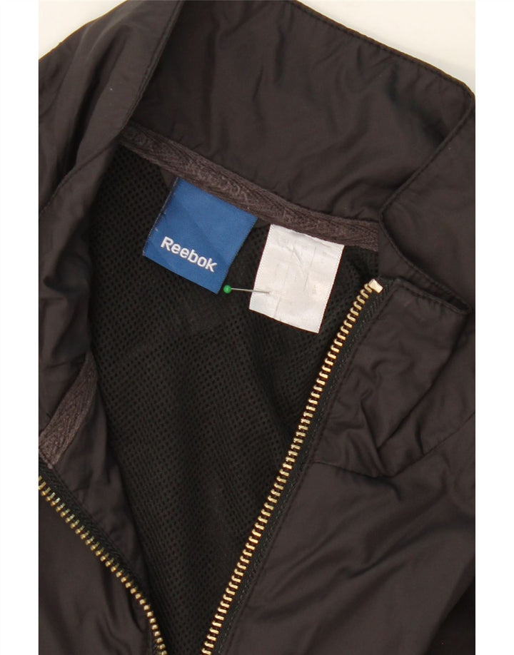 REEBOK Womens Tracksuit Top Jacket UK 16 Large Black Polyester Vintage Reebok and Second-Hand Reebok from Messina Hembry 