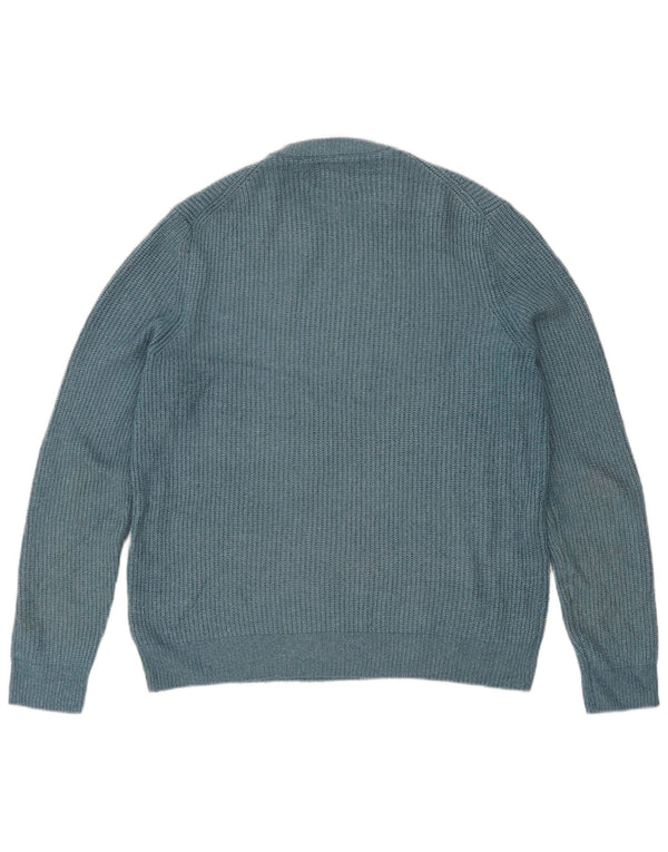 Marks & Spencer Mens Crew Neck Jumper Sweater Medium Blue Polyamide