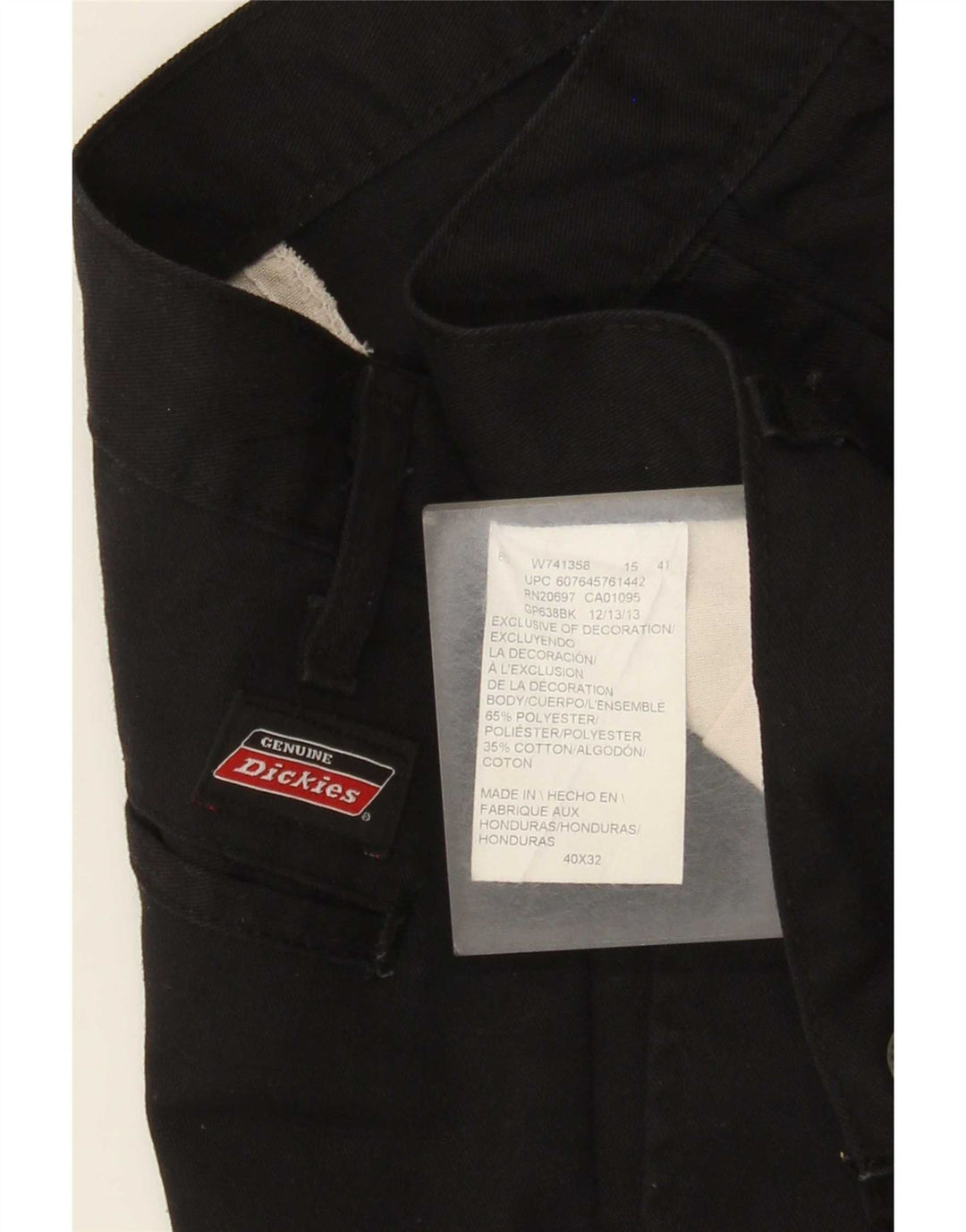Męskie spodnie typu chino Dickies W40 L32, czarny poliester