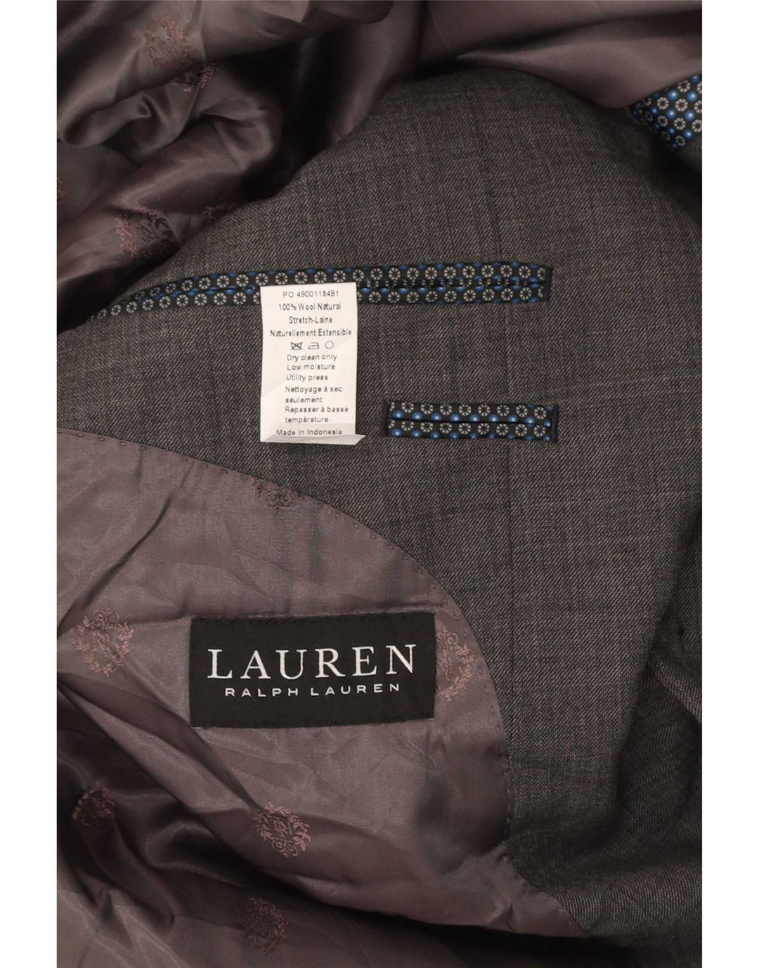 Męska marynarka Ralph Lauren zapinana na 2 guziki, UK 46 2XL, szara, klasyczna