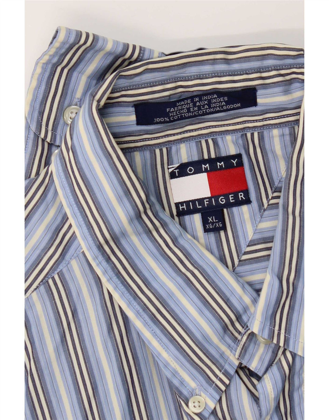 Koszula męska Tommy Hilfiger XL, bawełniana w niebieskie paski