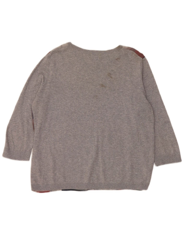 Sweter damski Jigsaw z dekoltem w łódkę UK 16, duży, wielokolorowy