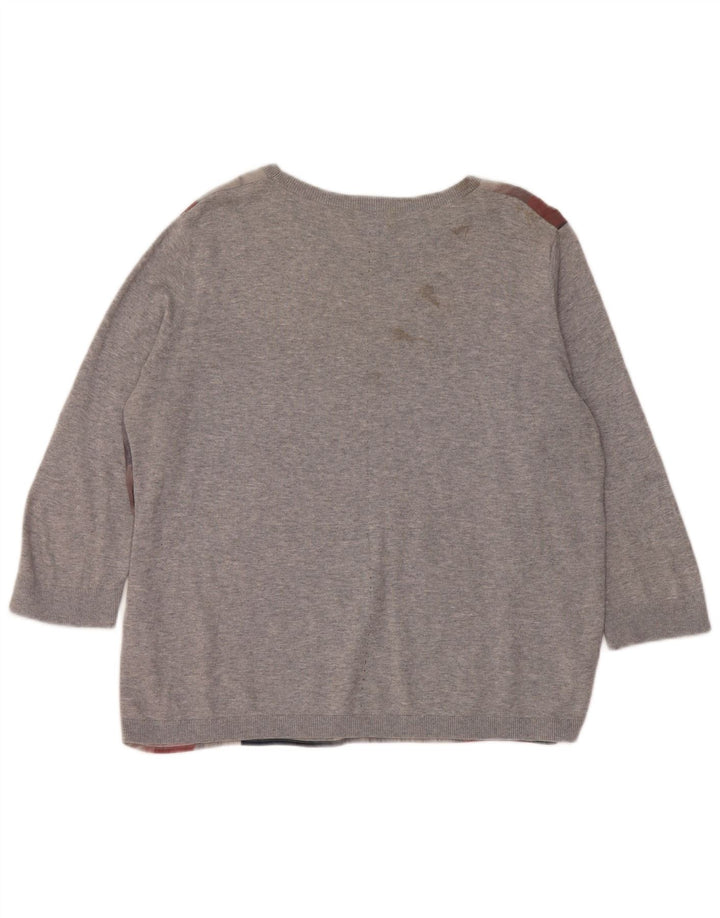Sweter damski Jigsaw z dekoltem w łódkę UK 16, duży, wielokolorowy