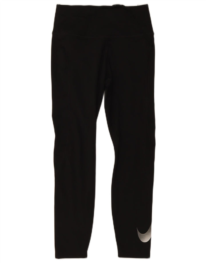Damskie legginsy Nike Dri Fit Graphic UK 10, małe, czarne, poliestrowe