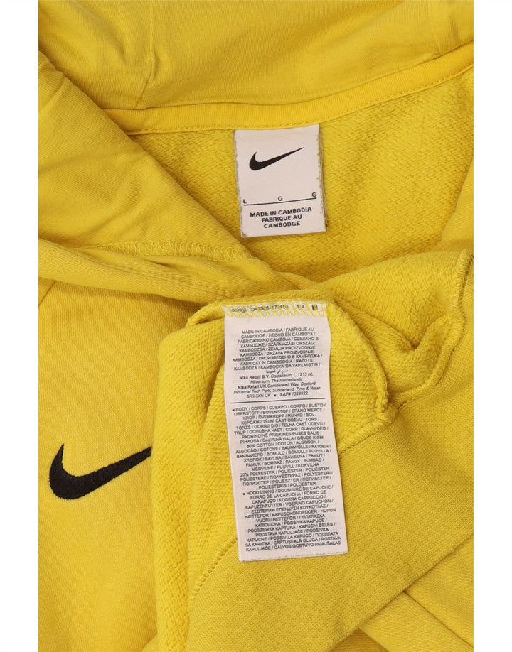 Męski sweter z kapturem Nike, duży, żółty, bawełniany