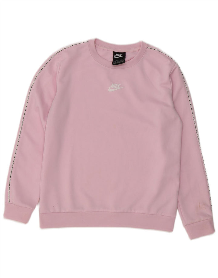Bluza dziewczęca Nike z grafiką, 12-13 lat, duża, różowa, poliestrowa