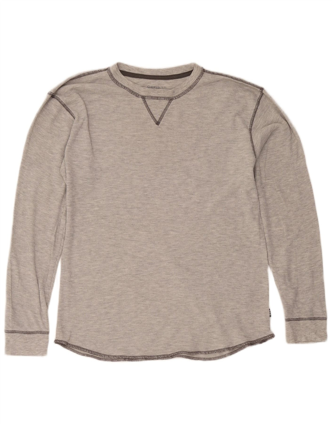 Top chłopięcy Gap z długim rękawem, 12-13 lat, XL, szara, nakrapiana bawełna