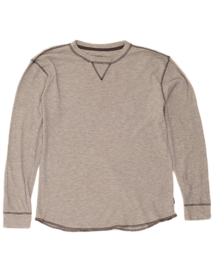 Top chłopięcy Gap z długim rękawem, 12-13 lat, XL, szara, nakrapiana bawełna