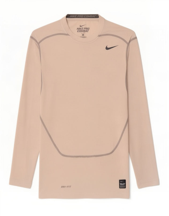 Damska koszulka Nike Dri Fit z długim rękawem, UK 8, mała, biała, poliestrowa